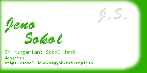 jeno sokol business card